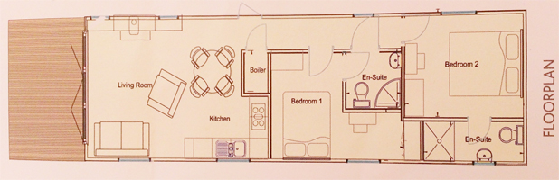 A floor plan of Salty Dog at Filey